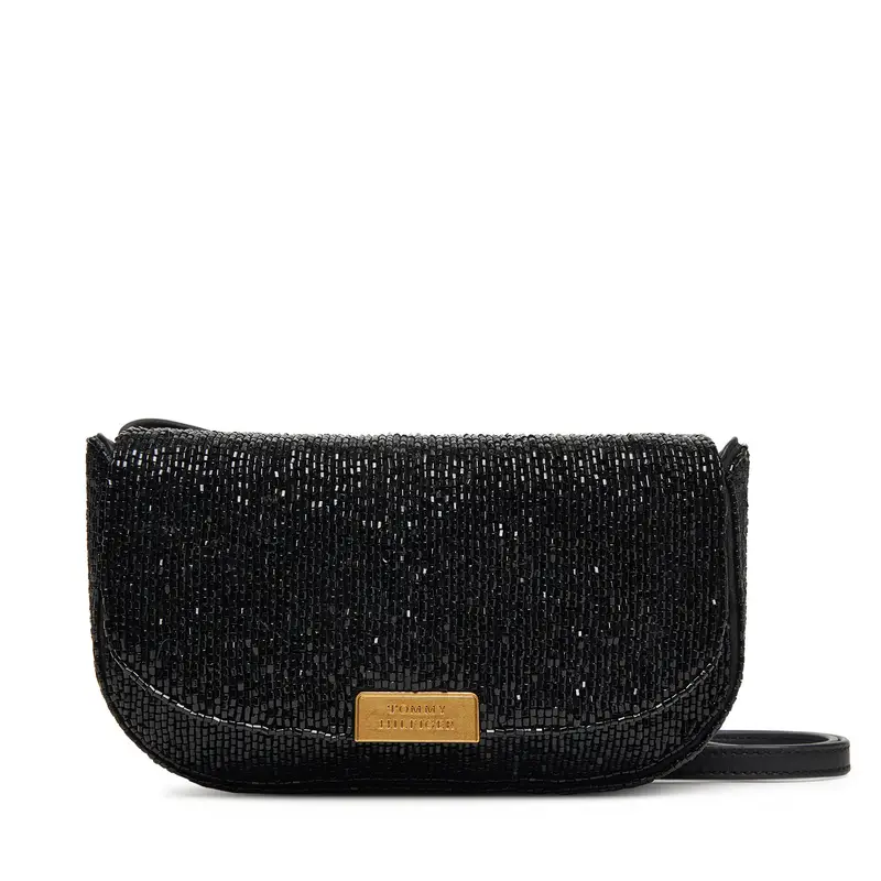 Tommy Hilfiger Borsetta Party Le Mini Crossover Beaded AW0AW17940 Nero