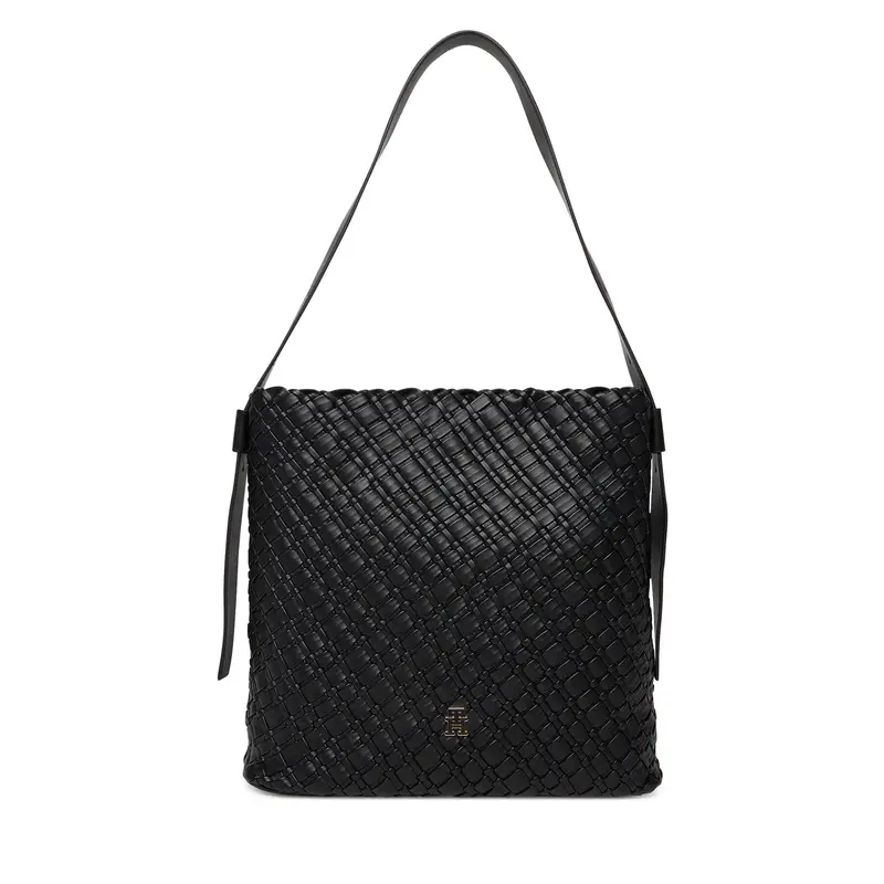 Tommy Hilfiger Borsetta Th Braided Maxi Hobo AW0AW18161 Nero