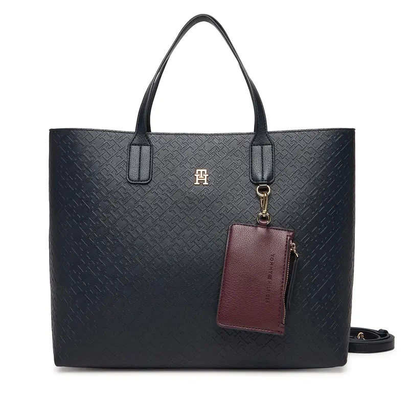 Tommy Hilfiger Borsetta Th Icon Satchel Mono AW0AW18123 Blu scuro