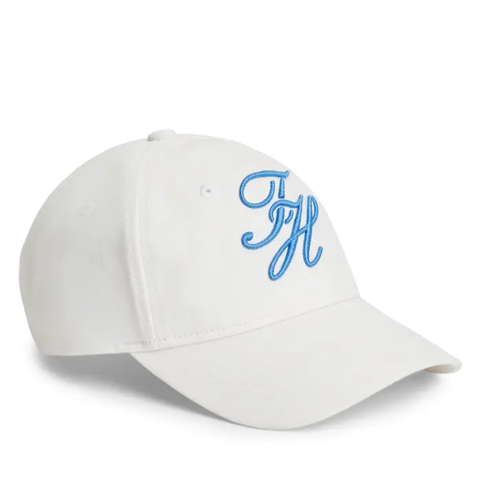 Tommy Hilfiger Cappellino Logo Embroidery Baseball Cap AW0AW18338 Bianco