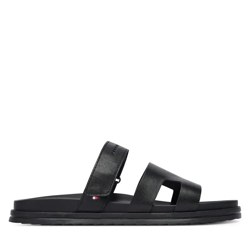 Tommy Hilfiger Ciabatte Adjustable Premium Lth Sandal FM0FM05773 Nero