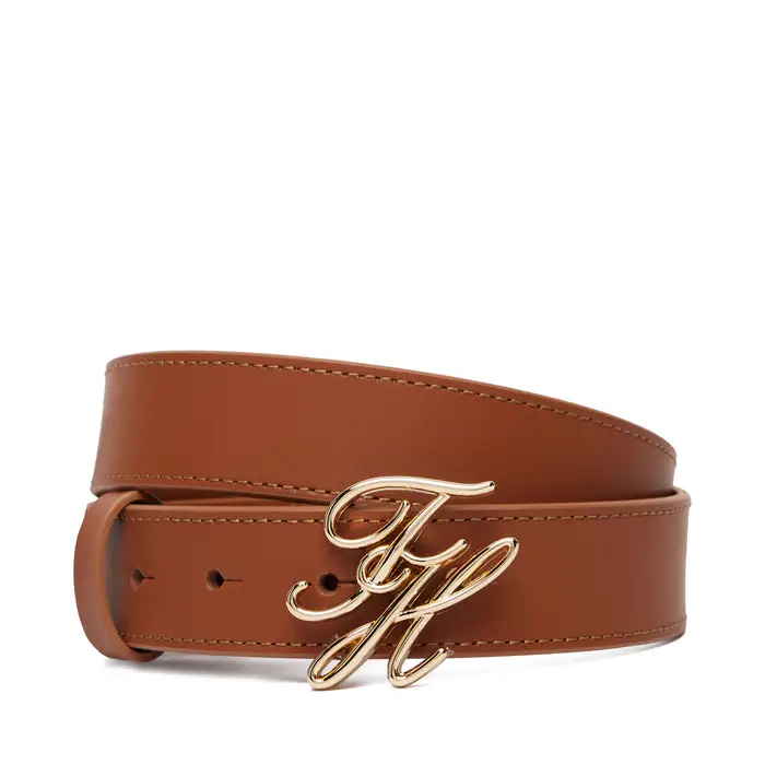 Cintura Tommy Hilfiger Th Script 3 0 AW0AW18568 Marrone