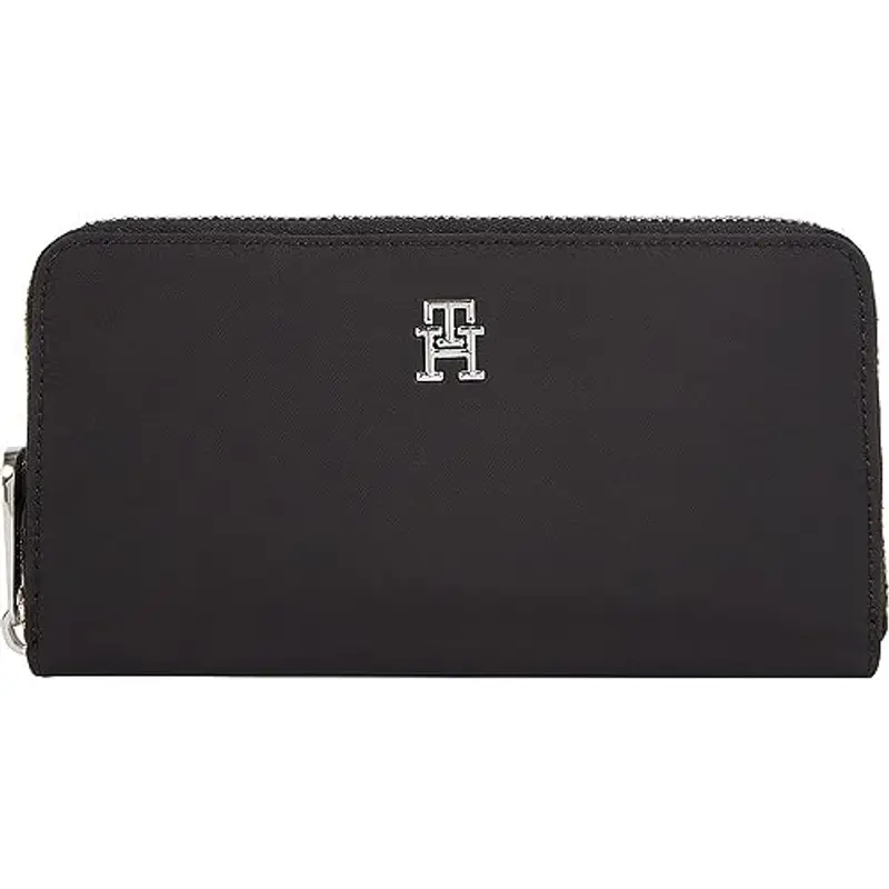 Tommy Hilfiger Donna Portafoglio Poppy Large Scomparti per Carte, Nero (Black)