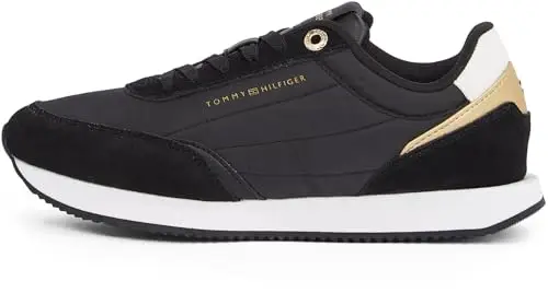 Tommy Hilfiger Donna Sneakers da Runner Essential Sportive, Nero (Black)