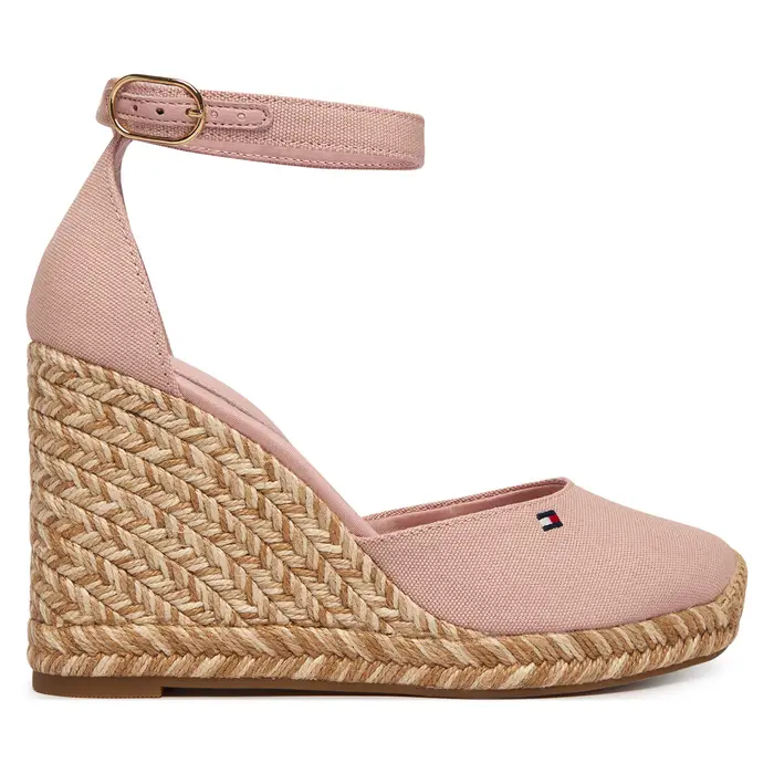 Espadrillas Tommy Hilfiger Flag High Wedge Espad Closed Toe FW0FW09225 Rosa