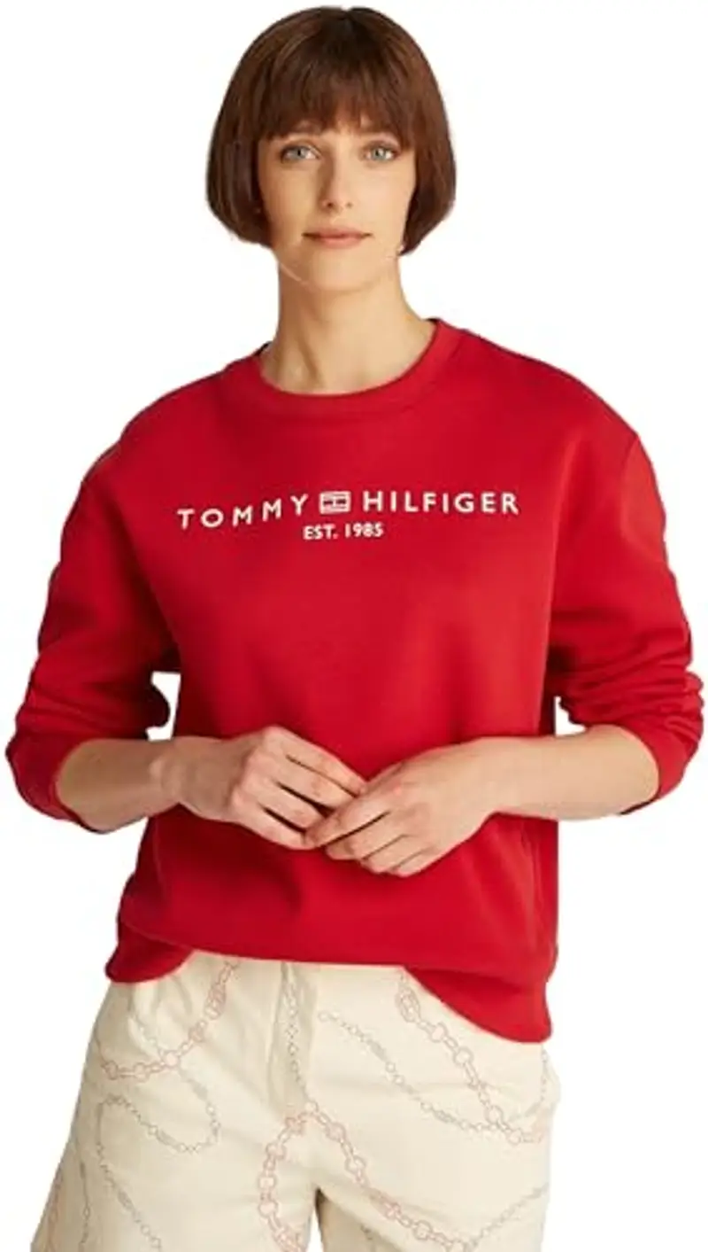 Tommy Hilfiger Felpa Donna Rosso