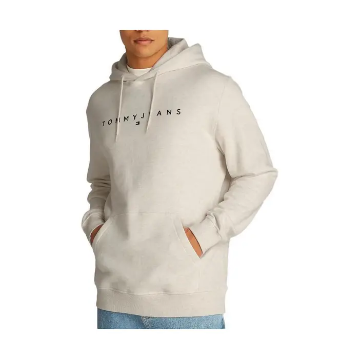 Felpe con cappuccio Tommy Hilfiger Linear Logo Grigio
