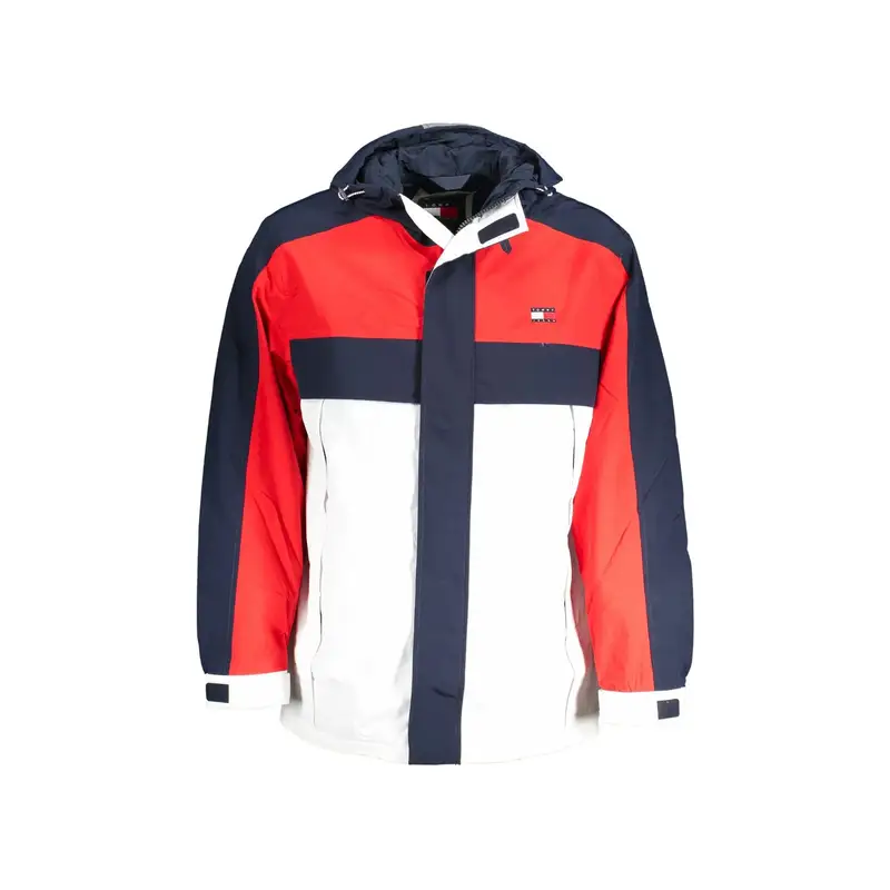 Tommy Hilfiger Giubbotto Uomo Blu Cappuccio Nylon Riciclato