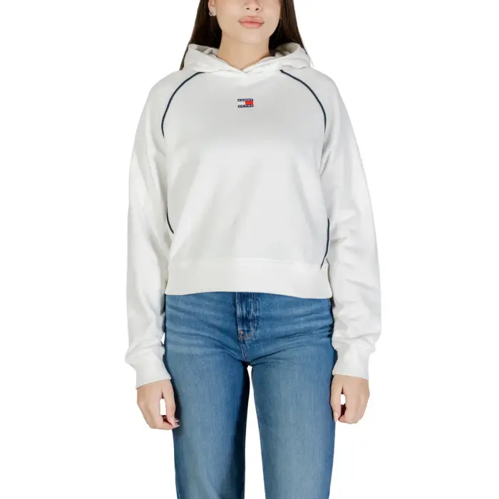 Tommy Hilfiger Jeans Felpa Donna - white