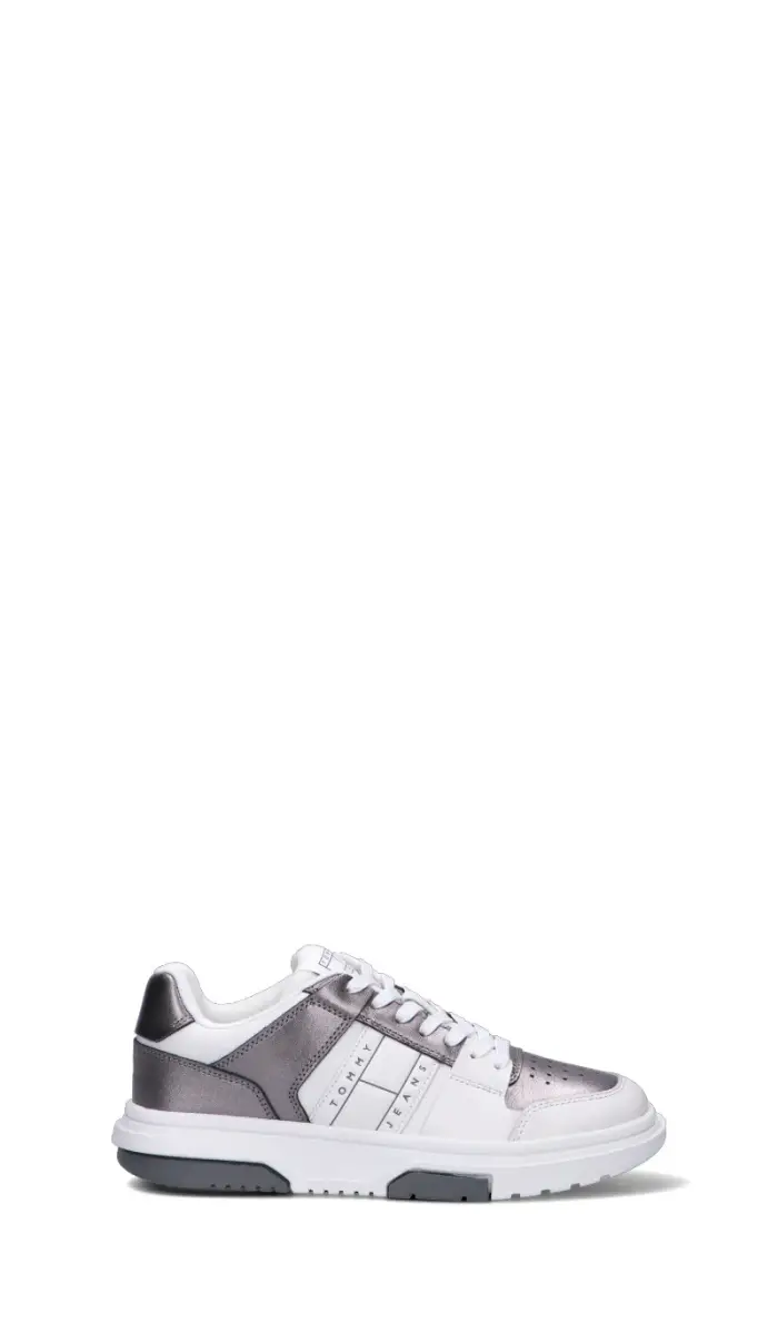 TOMMY HILFIGER JEANS Sneaker donna bianca/grigia in pelle Vario