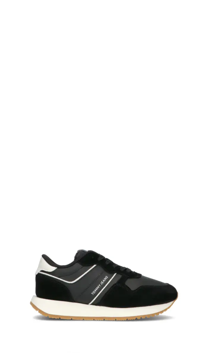 TOMMY HILFIGER JEANS Sneaker donna nera in pelle Vario