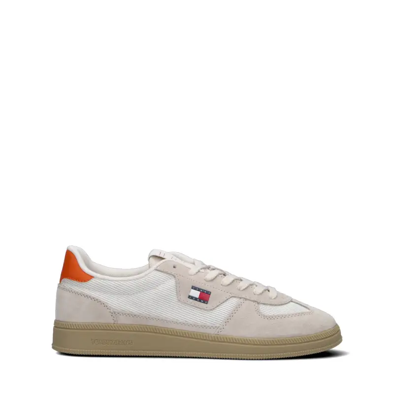 TOMMY HILFIGER JEANS Sneaker uomo bianca/arancione Vario