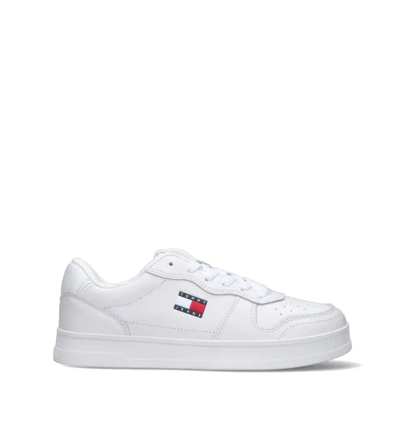 TOMMY HILFIGER JEANS Sneaker uomo bianca in pelle Vario
