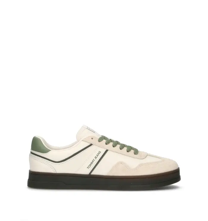 TOMMY HILFIGER JEANS Sneaker uomo bianca/verde Vario