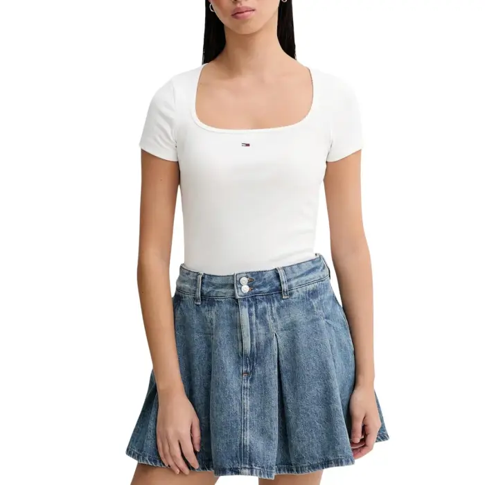 Tommy Hilfiger Jeans T-Shirt Donna - white
