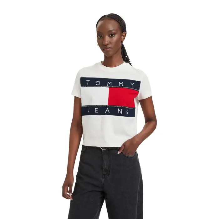 Tommy Hilfiger Jeans T-Shirt Donna - white
