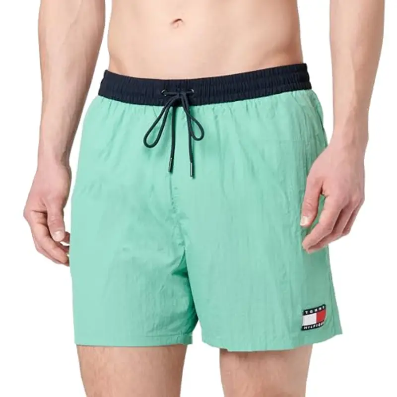 Tommy Hilfiger Medium Drawstring Um0Um03455, Costume da Bagno, Uomo, Verde (Fort Green)