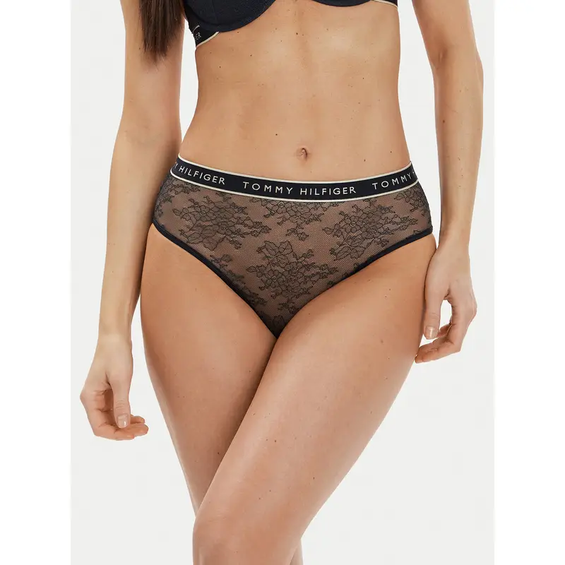 Tommy Hilfiger Mutande classiche a vita alta UW0UW05178 Blu scuro