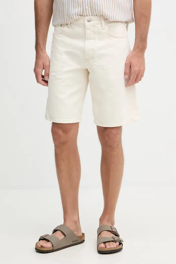 pantaloncini da uomo in jeans Beige