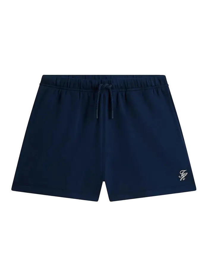Pantaloncini in felpa con scritta Blu