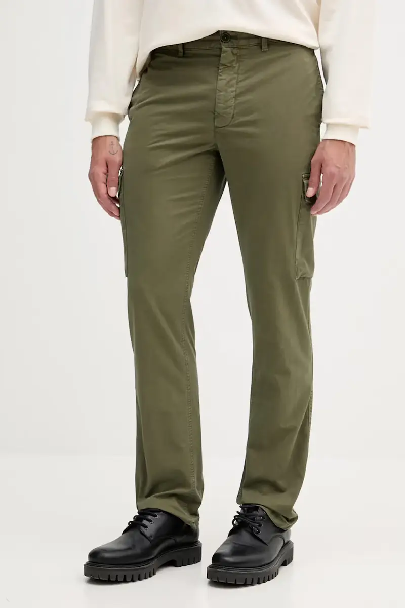 Tommy Hilfiger pantaloni in cotone uomo colore verde MW0MW39695