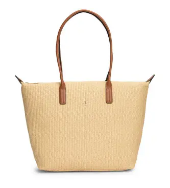 Tommy Hilfiger per donna AW0AW18528 Borsa tote beige Popette (OSFA), Casual, Polister riciclato, Sostenibile