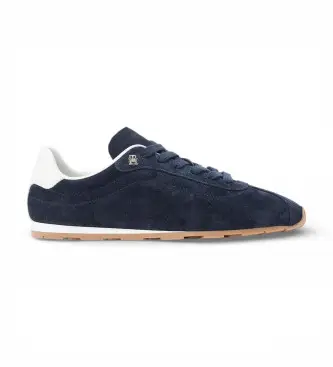 Tommy Hilfiger per donna FW0FW09189 Sneakers Bella in pelle blu navy, Basso, Stringhe, Casual