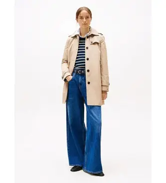 per donna WW0WW24966 Trench monopetto beige (XL), Casual, Cotone