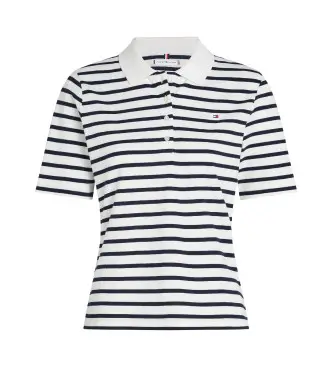 per donna WW0WW43224 Polo 1985 Collection vestibilità regolare bianco, blu navy (XL), Casual, Cotone, Manica corta