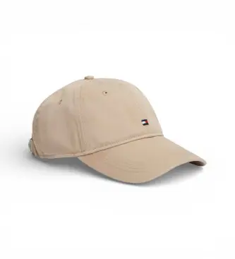 Tommy Hilfiger per uomo AM0AM14099 Cappellino da baseball con logo ricamato beige (OSFA), Casual, Cotone biologico, Sostenibile