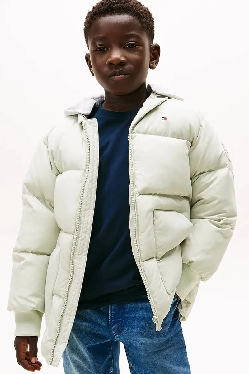 Tommy Hilfiger piumino bambini colore beige KB0KB09815 Verde
