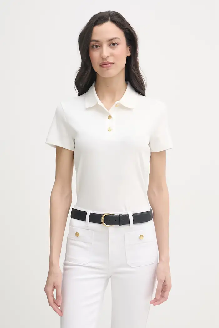 Tommy Hilfiger polo da donna in cotone Bianco
