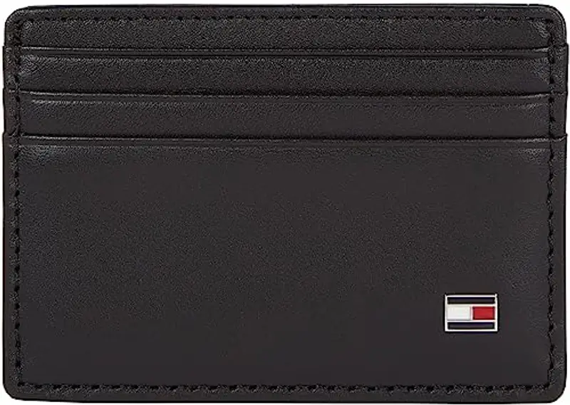 Tommy Hilfiger Portafoglio Uomo Eton in Pelle, Nero (Black)