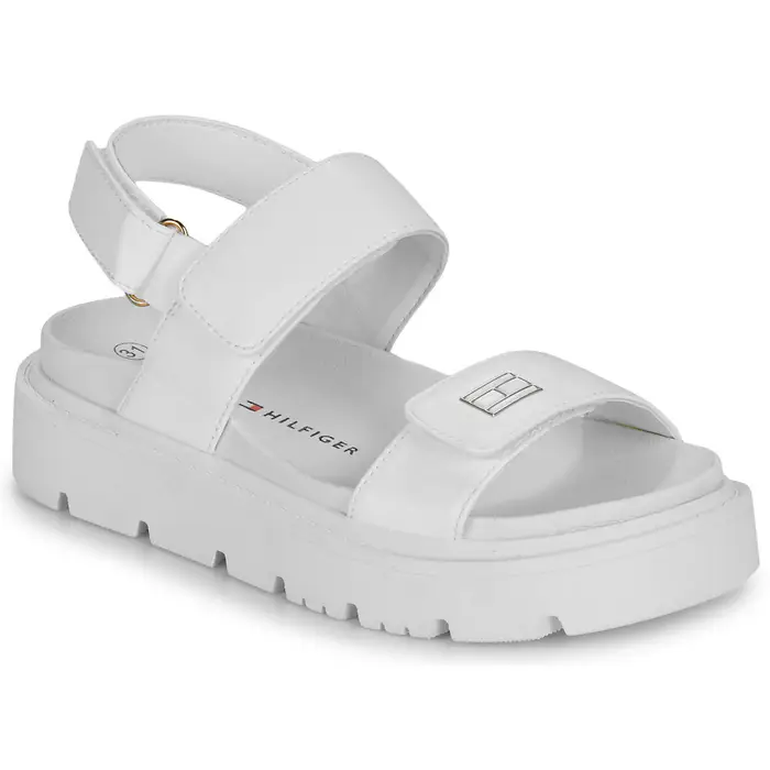 Sandali con zeppa Tommy Hilfiger CLAIRE Bianco