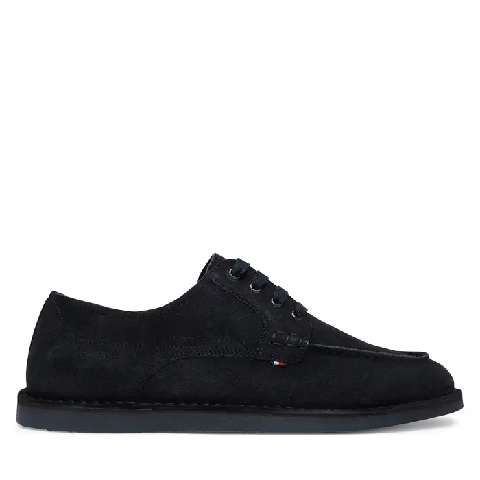 Scarpe basse Tommy Hilfiger Stitchdown Suede Derby FM0FM05841 Blu scuro