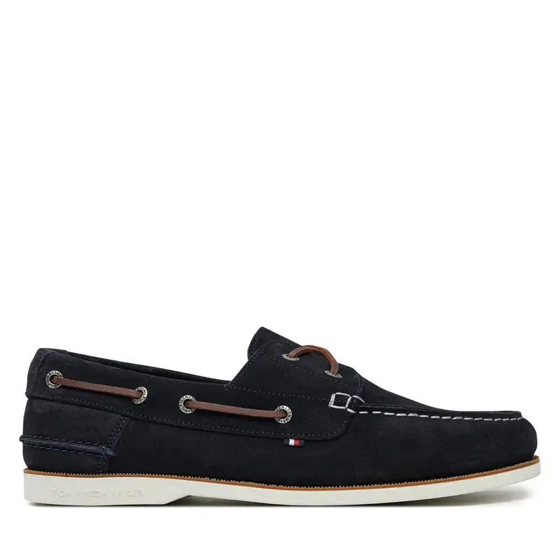 Scarpe basse Tommy Hilfiger Th Boat Shoe Core Suede FM0FM05387 Blu scuro