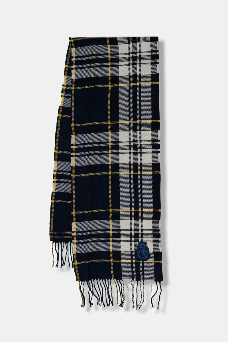 Tommy Hilfiger sciarpa in lana uomo colore blu navy AM0AM13599