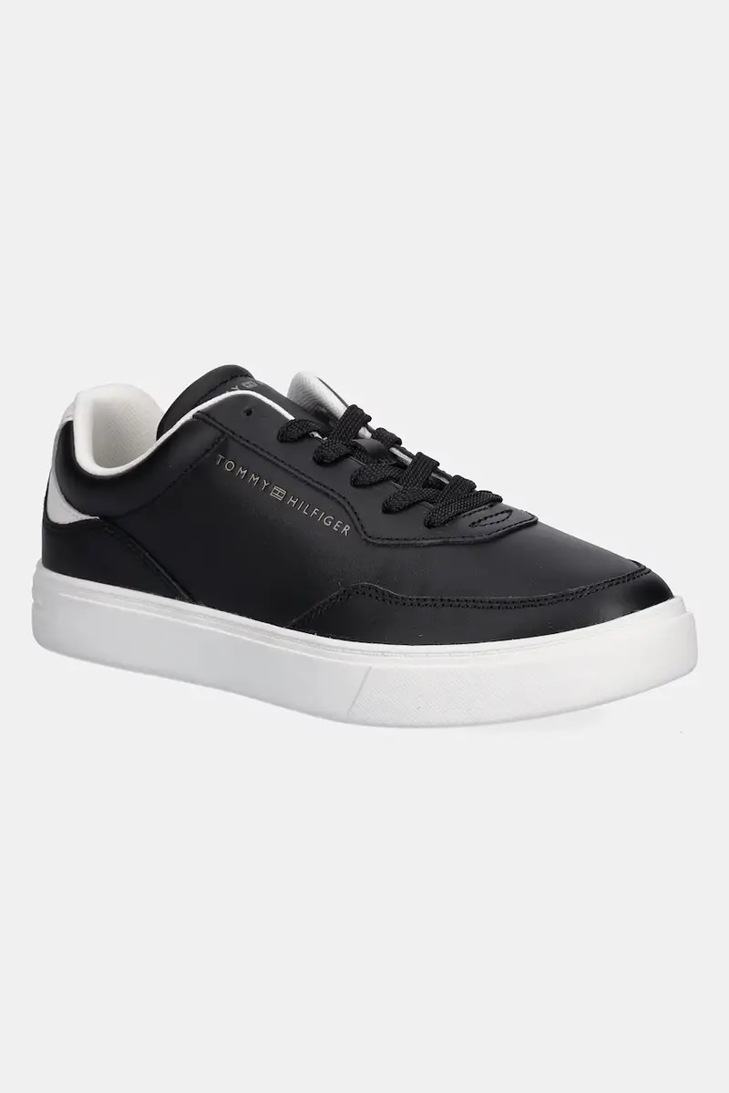 Tommy Hilfiger sneakers in pelle CASUAL CUPSOLE SNEAKER donna colore nero FW0FW08689