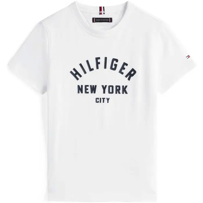 T-shirt Tommy Hilfiger Curved Hilfiger Graphic Tee Ss Bianco