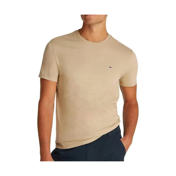 T-shirt Tommy Hilfiger Slim Jersey Marrone