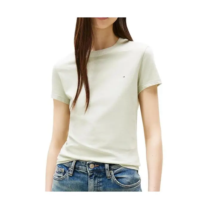 T-shirt Tommy Hilfiger Slim Linear DW0DW21164 Verde