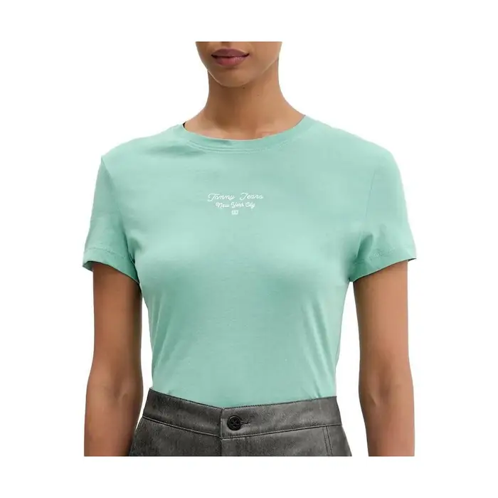 T-shirt Tommy Hilfiger Slim Logo Verde