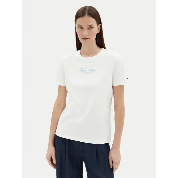 T-shirt WW0WW45428 Bianco Regular Fit