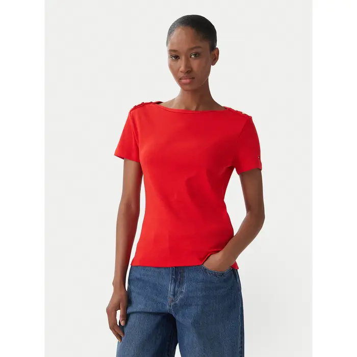 T-shirt WW0WW49250 Rosso Slim Fit