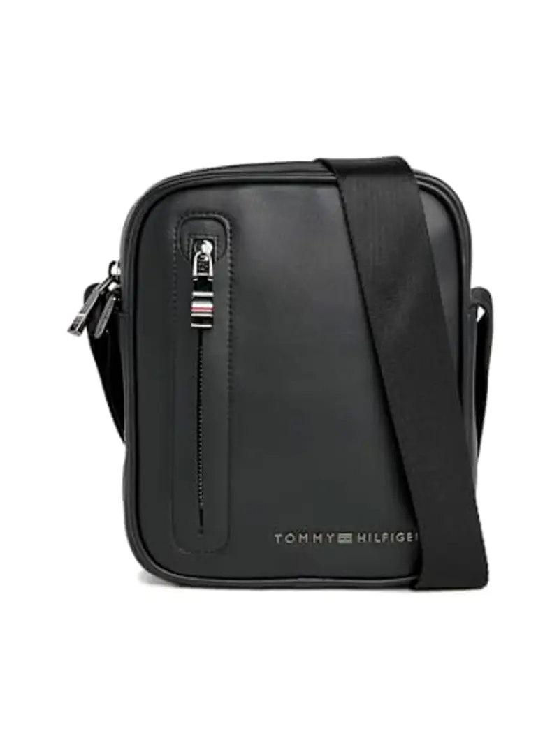 Tommy Hilfiger TH Modern Pu Mini Reporteram0Am12235, Messenger Adulto, Black (Black)