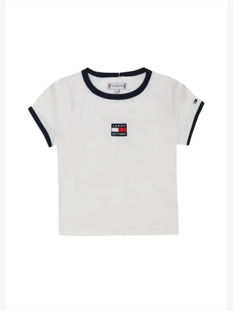 Tommy Hilfiger tshirt bianca bambina mini logo