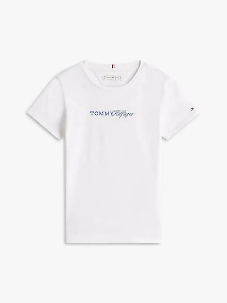 Tommy Hilfiger tshirt bianca bambina mini logo