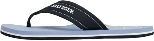 Tommy Hilfiger Uomo Flip Flops Padded Beach Sandal Infradito, Blu (Brisk Blue)