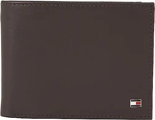 Tommy Hilfiger Uomo Portafoglio Eton con Scomparto Monete, Marrone (Brown)