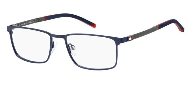 Tommy Hilfiger Uomo TH 1918 FLL Montature da vista Acciaio Blu / opaco Squadrata